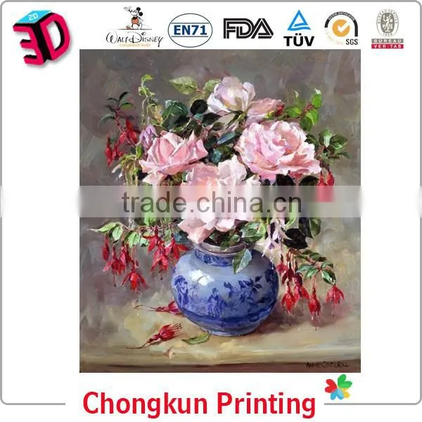 2014 new pictures new design beautiful flowers oil painting by numbers
