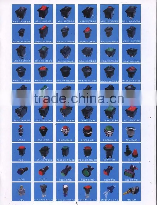 Terminal Momentary spring return toggle switch with high quality