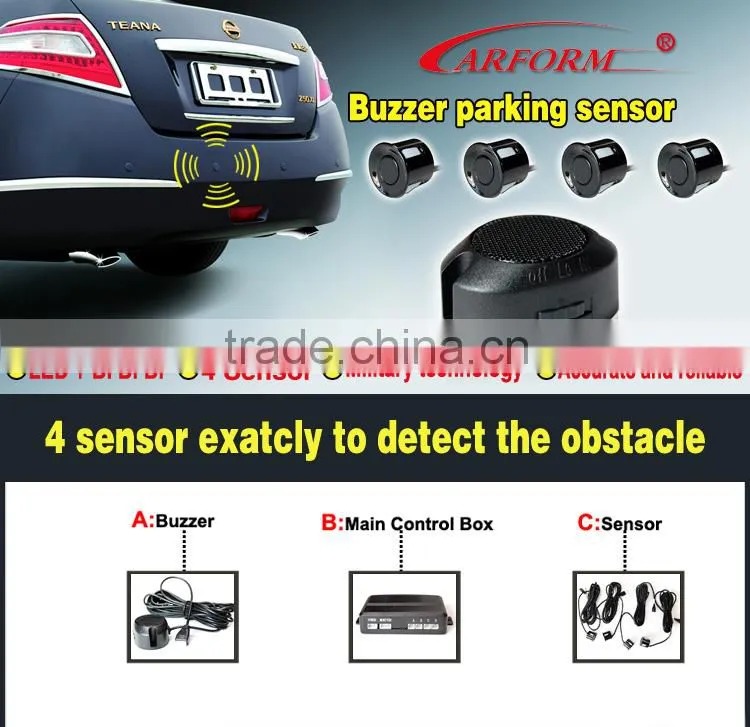 LED digital car parking sensor system with 20 different color type waterproof ultasonic sensor