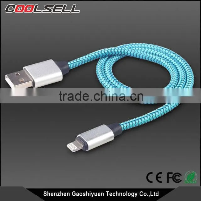 MFi certified nylon braided 8pin C48 durable cable for Apple iPhone7/6/6s/6 from MFi approved factory