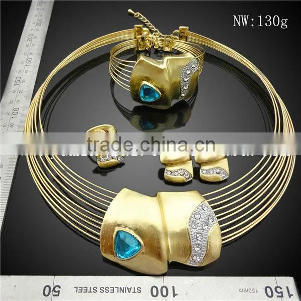 Wholesale african costume jewelry set factory crystal moscow in new design