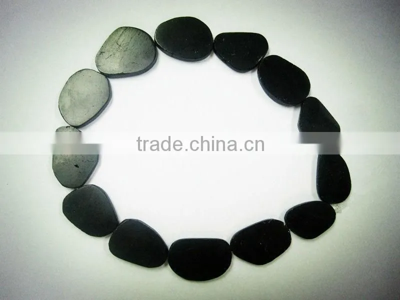 Black Tourmaline slice flat