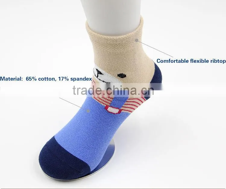 Lovely Comfortable Bear Animal Head cotton Baby Socks in China