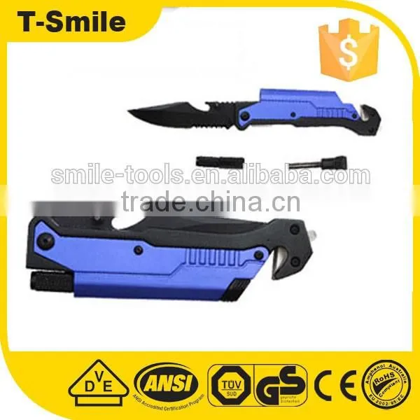 Aluminum handle multi survival camping knife