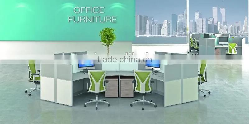 2015 china wholesale modular office furniture 6 person partition workstation M1572