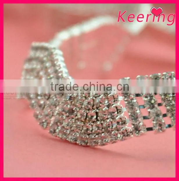 wholesale 5 rows crystal rhinestone bridal chain trimming WRC-238