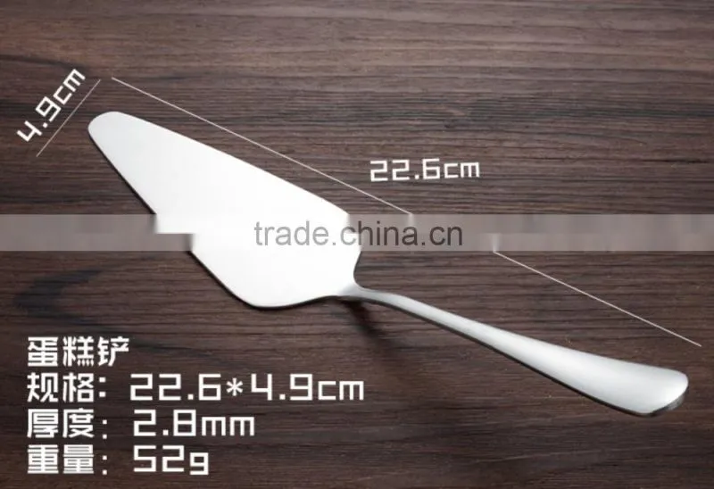 Junzhan stainless steel cake shovel with high mirror polishing and plain handle design