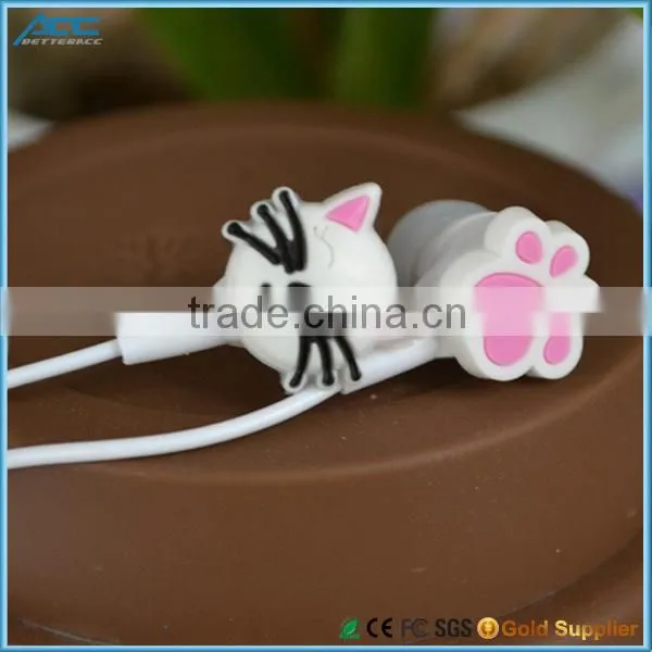3D PVC Cute Carton Earphone For Kids