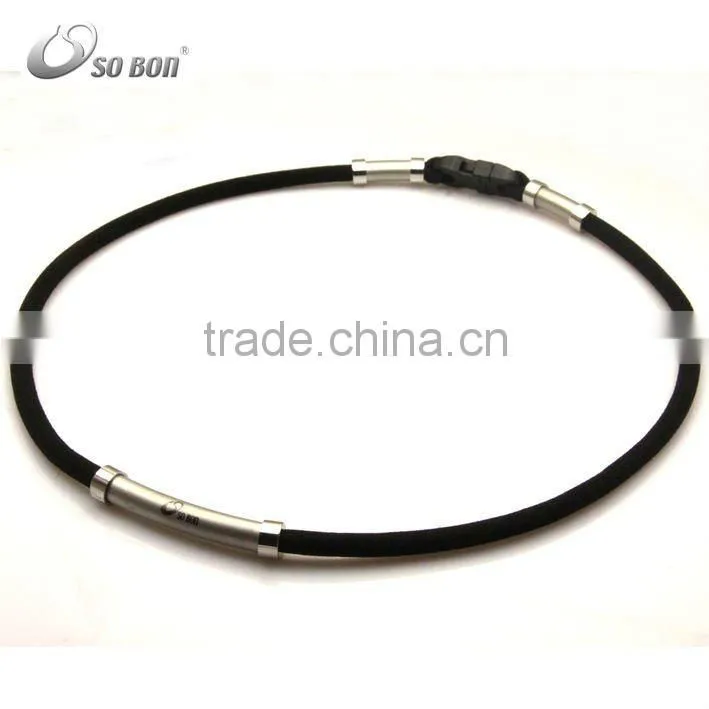 magnetic titanium sports silicone necklace