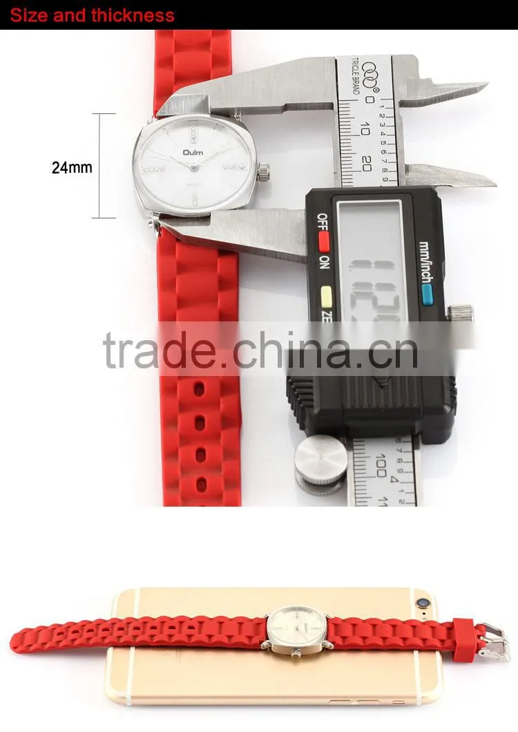 2015 oulm ultrathin ladies watch, ultrathin case watch, ultrathin silicon watch china supplier