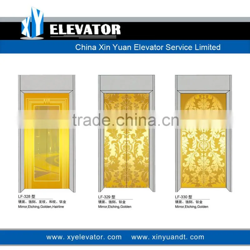 XY Elevator ROSE GOLDEN ETCHING Door Panel