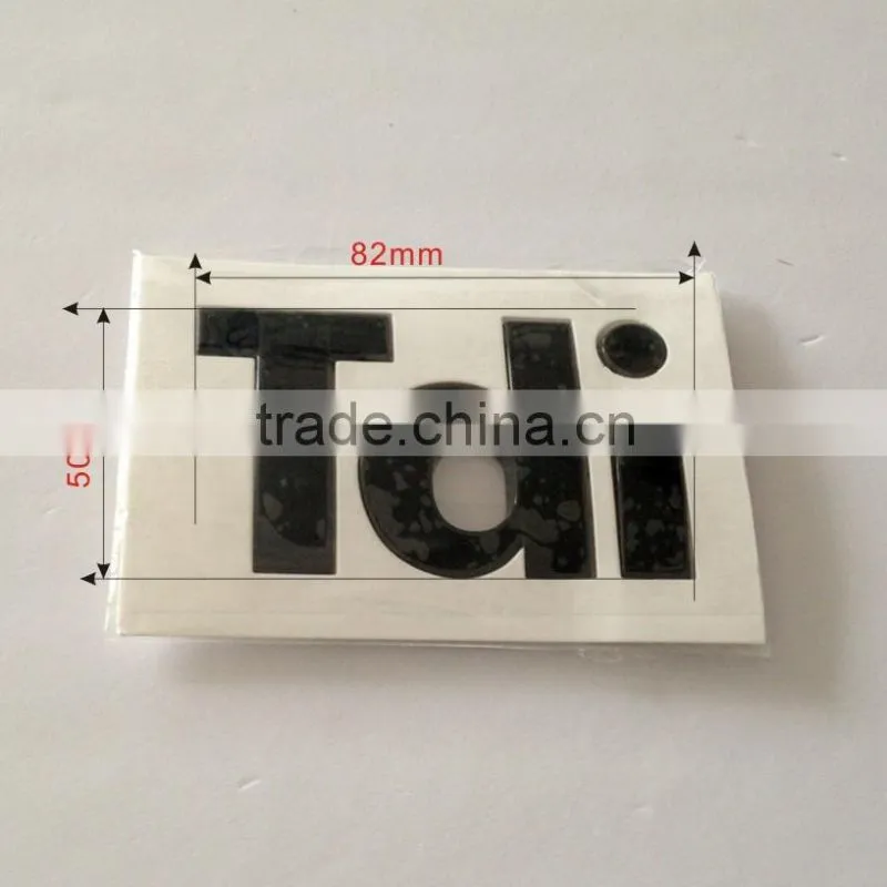 High quality 3D self-adhesive ABS plastic chrome letterings for cars