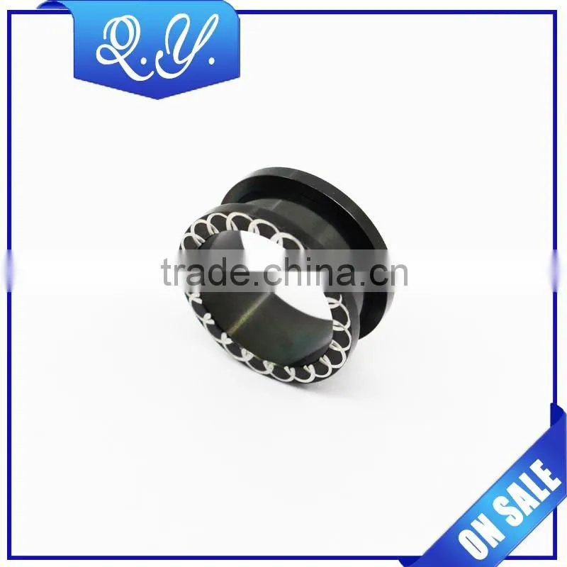 Wholesale crystal ear expander charming flesh tunnels jewelry sets made in china