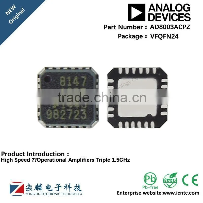 Genuine original AD8003ACPZ VFQFN24 VFQFN24 AD8003 High Speed Operational Amplifiers