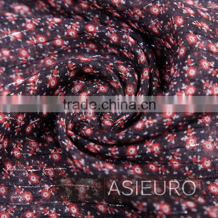 Polyester Scarf, 2 Pcs/Set, Flower Print and Solid Color, BSCI and Sedex