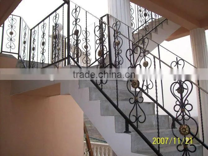Top-selling modern wrought iron handrails outdoor stair covering