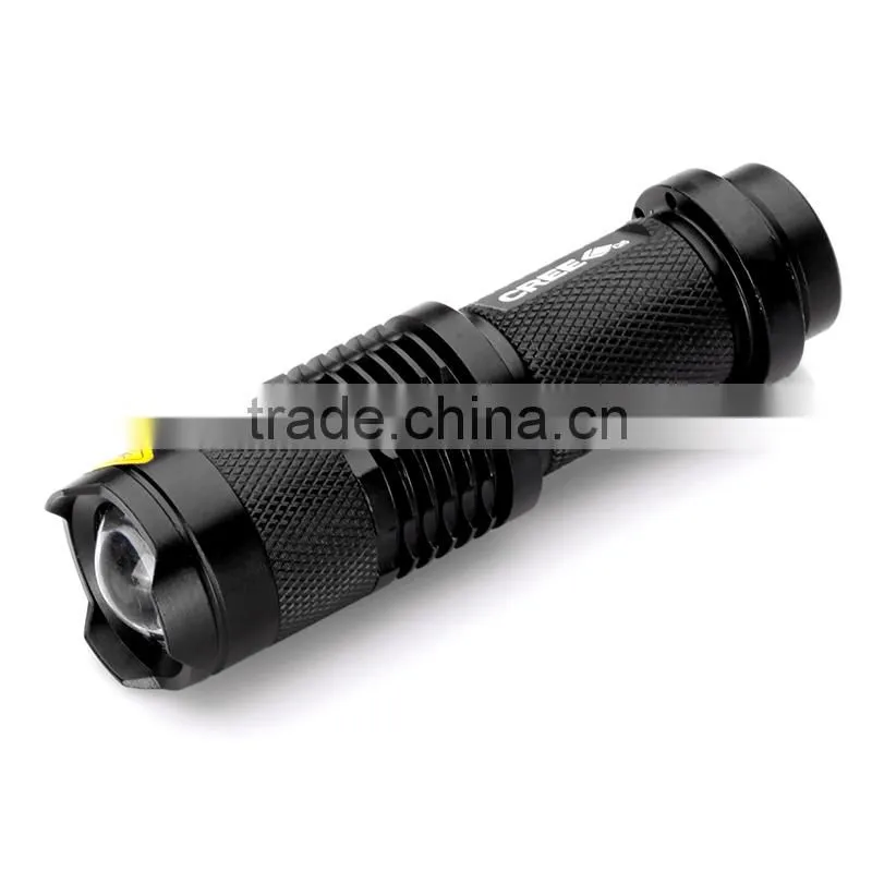 7W 300LM Mini Q5 LED Flashlight Torch Adjustable Focus Zoom Light Lamp