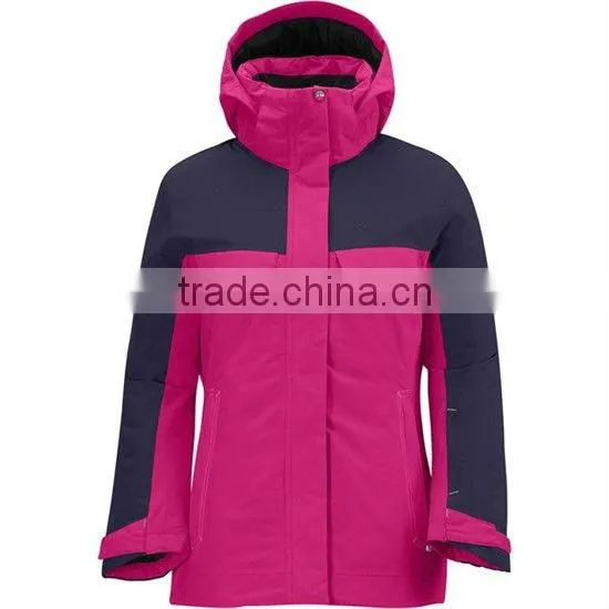 New design kids ski hooded jacket