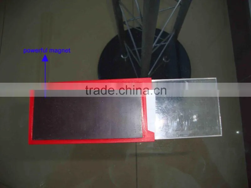 Moveable Magnetic Tag used on Metal Shelf