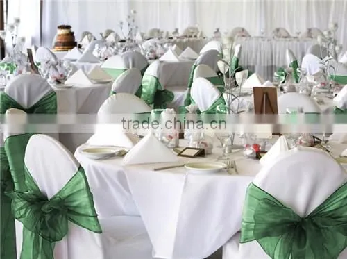 Green Chair Decoration Tie Organza Sash for Banquet