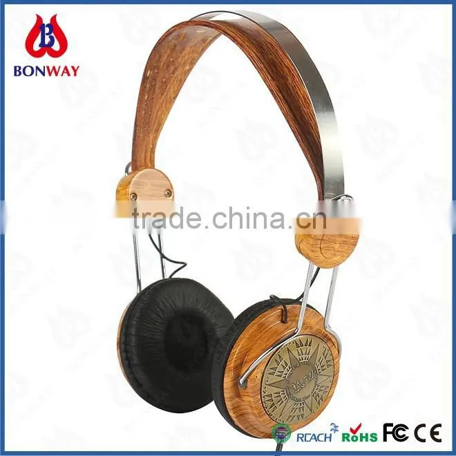 3.5mm super bass wood headset