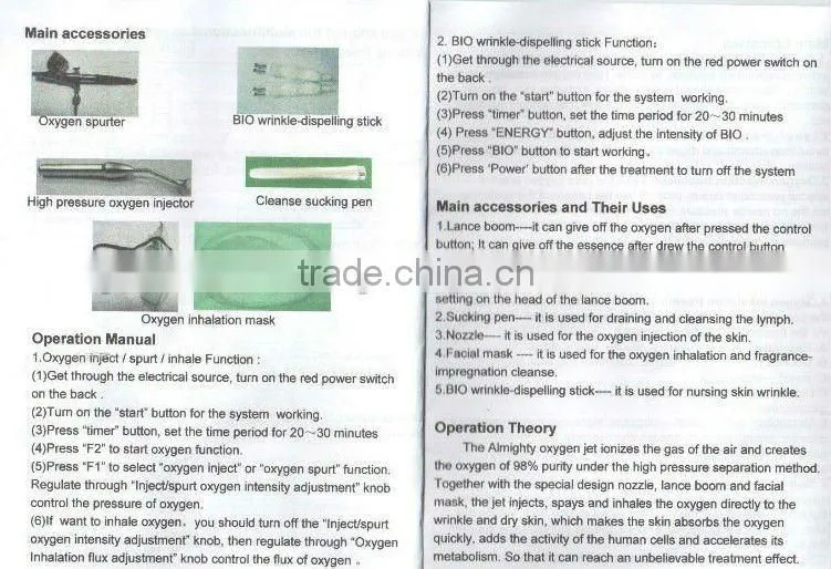 Top sell!!!oxygen facial equipment