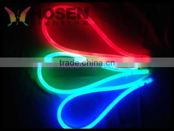 2014 high quality led flexible rainbow led neon light with colo jacket