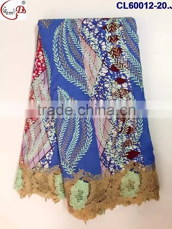 CL60012-2 New design available fast shipping good quality lace with wax 6yards