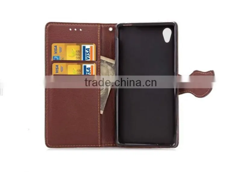 Customized high quality multicolor phone PU leather case for Sony Xperia Z5