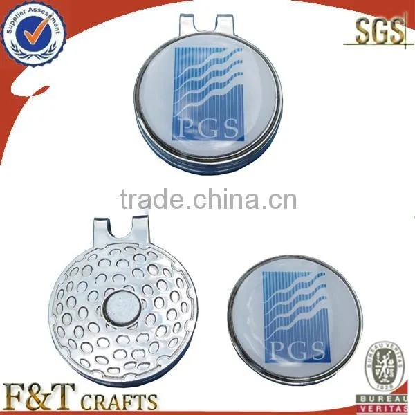 Zinc alloy palting nickle blank golf ball marker make in China