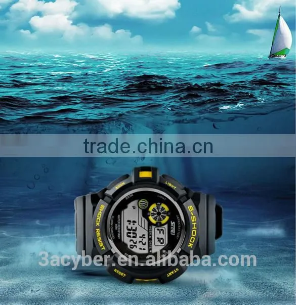 New Multi Function Men's LED Digital Alarm Sport Watch Dive 50M Waterproof