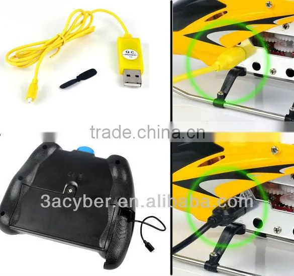 Metal Mini RC 3CH Helicopter GYRO USB Toy