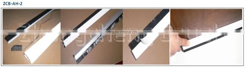Metal channel weather strip brush