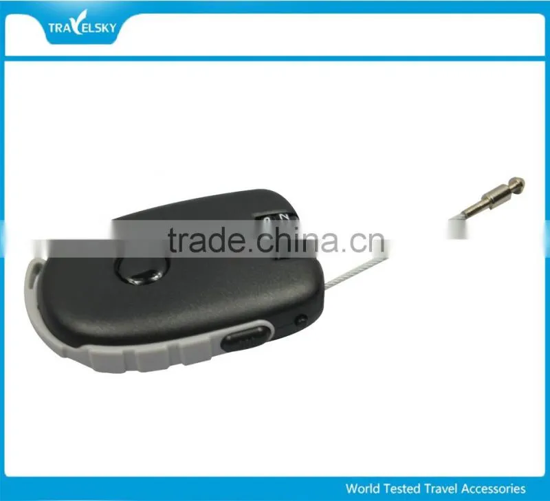 Retractable Cable Combination Plastic Luggage Lock