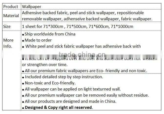 HC6115 Removable repositionable wallpaper