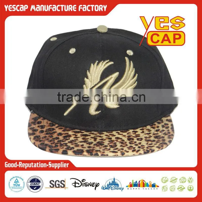 New Custom Embroidered flat brim snapback Cap