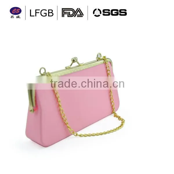 China wholesale silicone side bags for girls / High quality funky clutch bag women