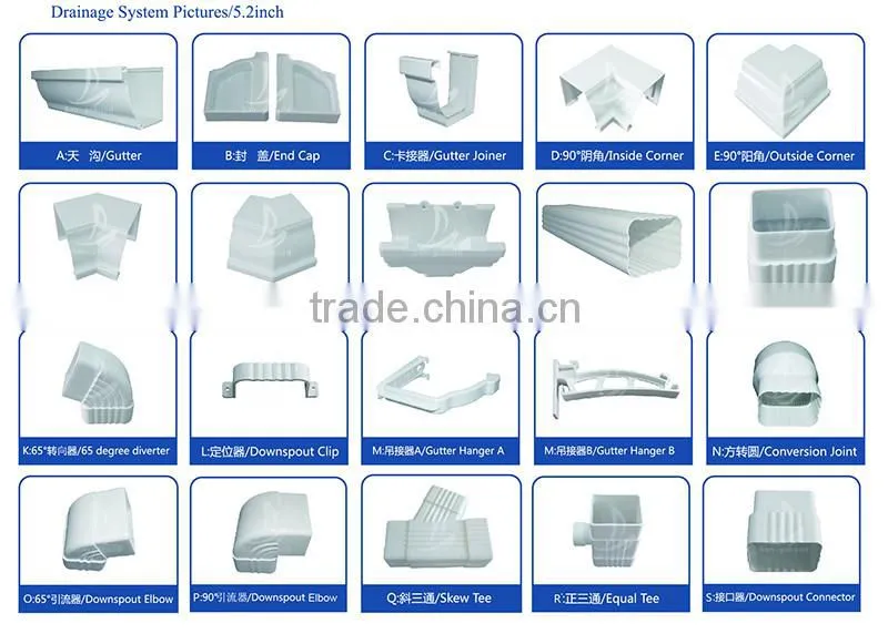 SGB Anti Fading 7inch PVC Rain Gutter For Kenya, Uganda