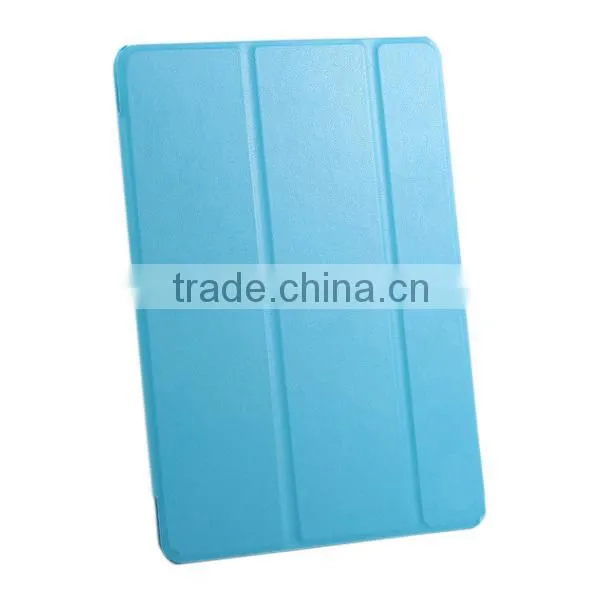 Three folder pu leather smart case coer for IPad air 2,smart case cover for ipad mini 2