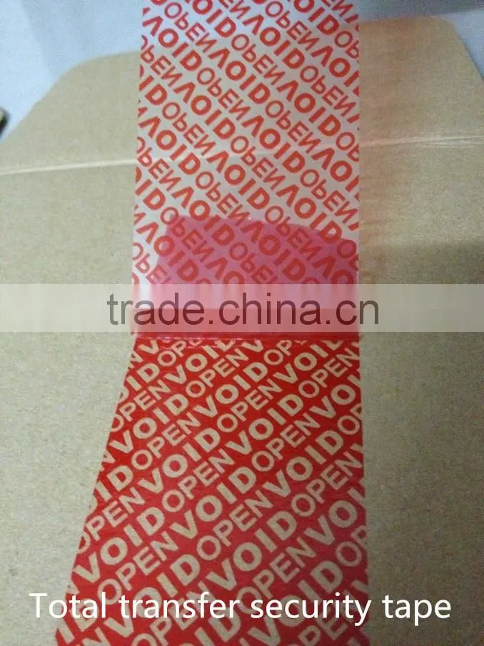 Full transfer tamper evident tape