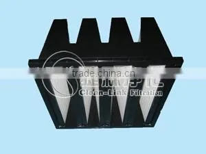 high efficient 99.99% Plastic frame V bank combined hepa air filters