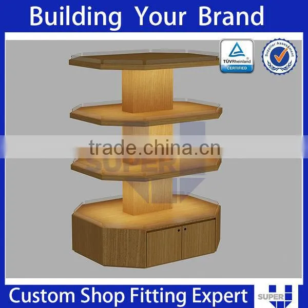 high quality cake shape Wooden Cake Display Counter