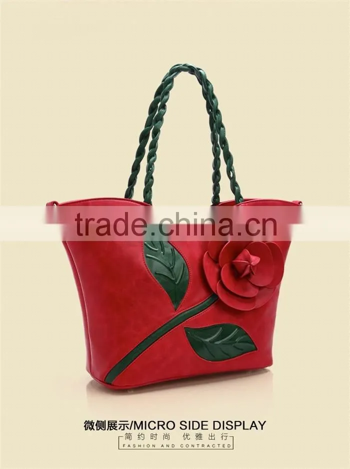 Big Tote Floral Embroidery Sling Bags New Style Ladies Handbags
