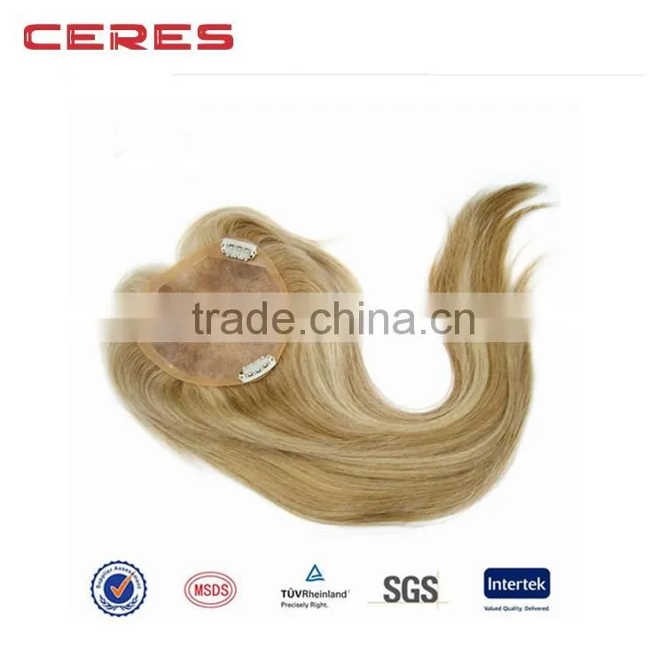 Natural looking Factory cheap price Mono Top hair pieces add clips virgin human hair toupee for women