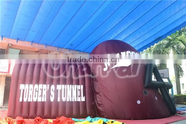 promotion large inflatable football helmet tunnel for sale