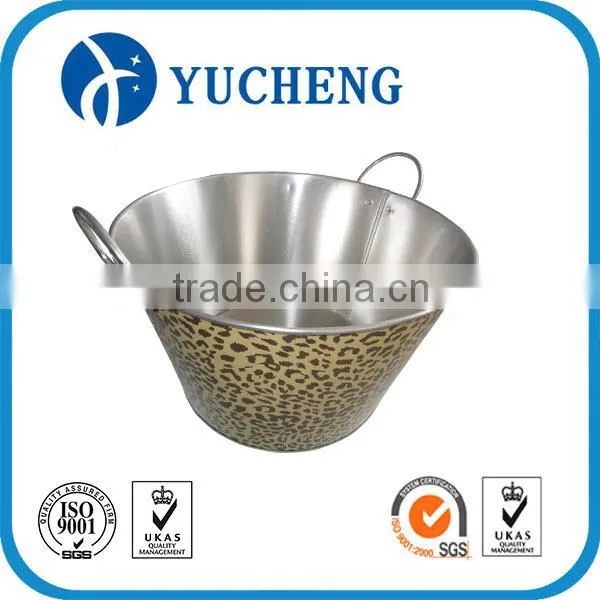 Big custom tinplate trash can packaging