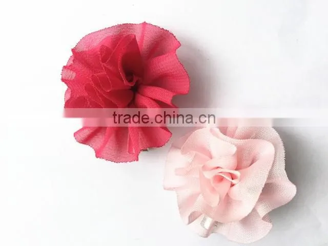 New design cute cotton fabric flower children hair clip set NCA160314