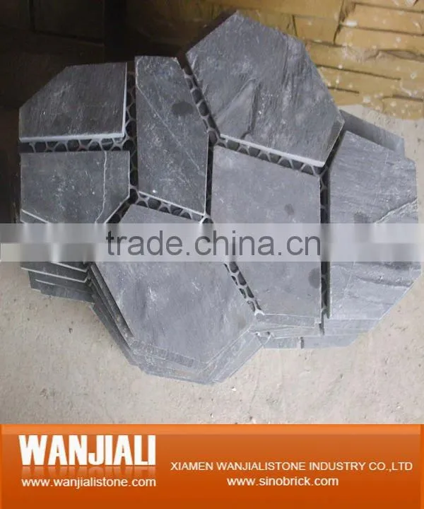 Rusty yellow slate flagstone