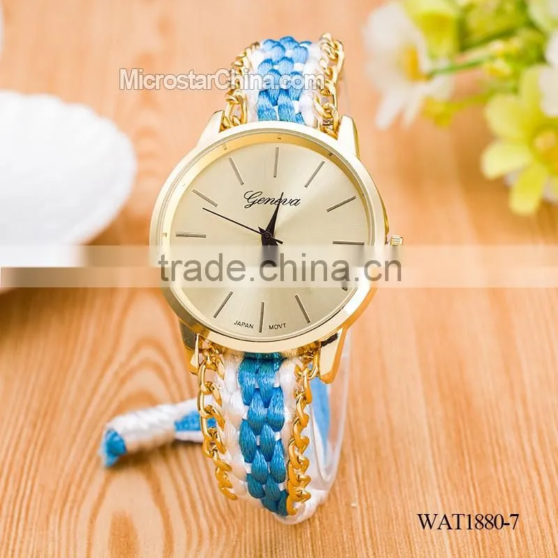 Elastic knitting watch chain casual watch price