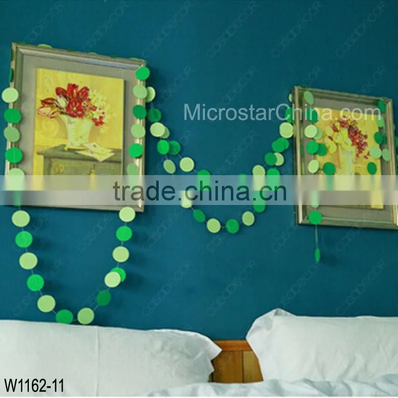 4m Paper Garland Round Banner Bunting Wedding Birthday Classroom Party Pon Decoration